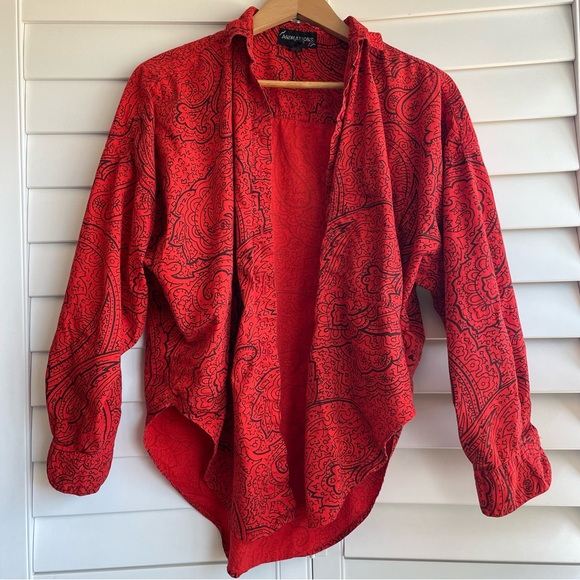 Western Red Paisley Shirt - Picture 5 of 7